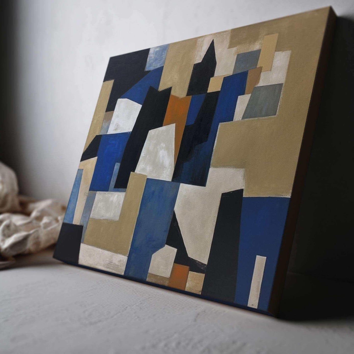 Colored squares on canvas