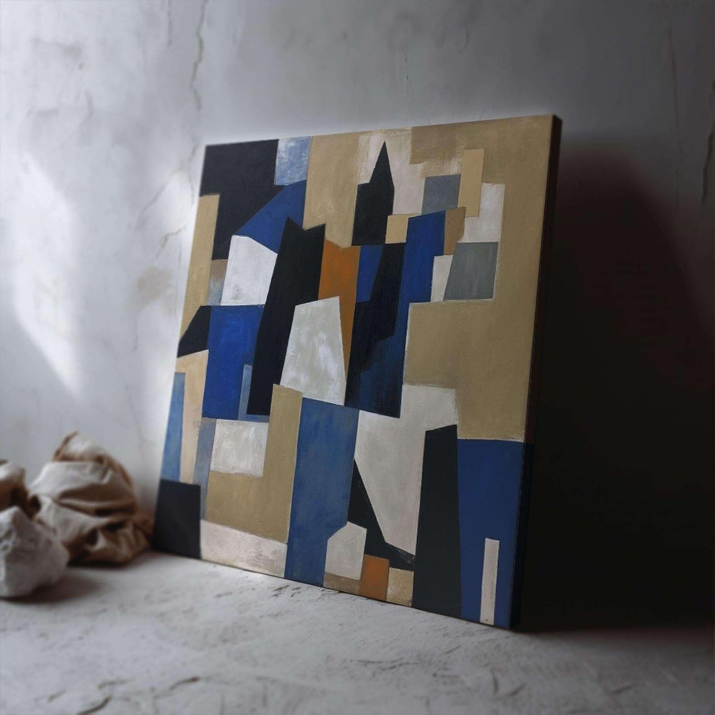 Colored squares on canvas
