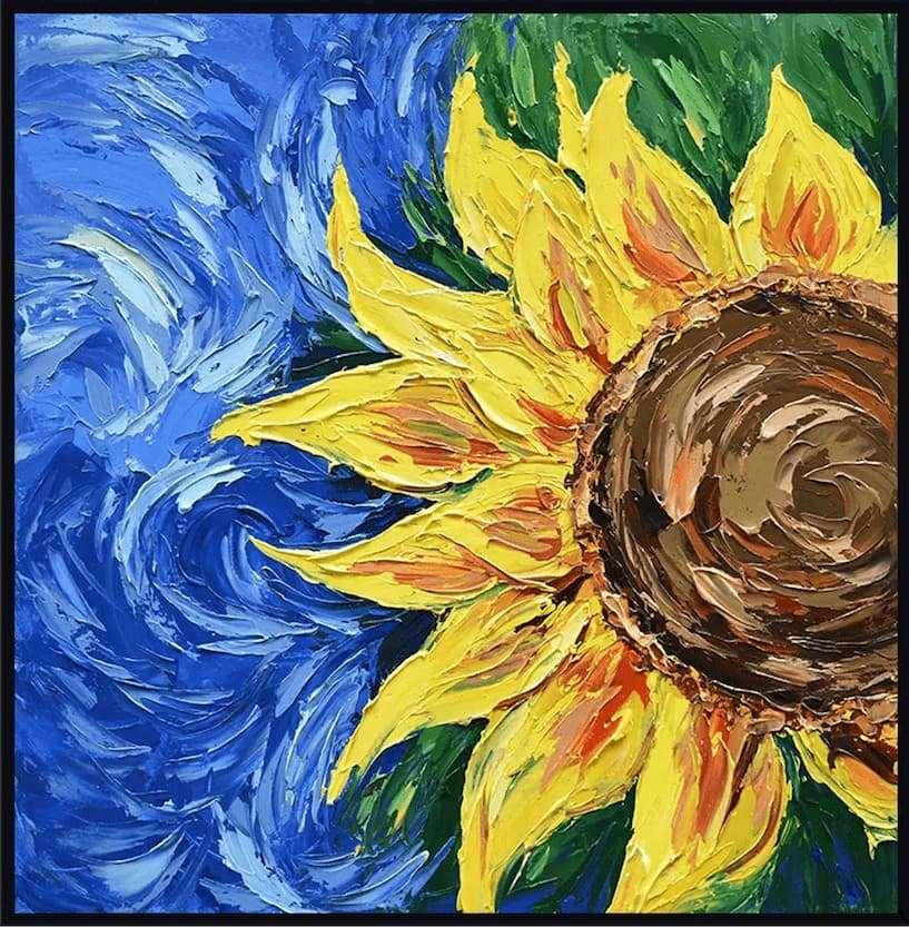 Sunflowers on Canvas - Abstract Art for Home Decor