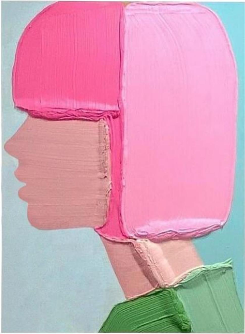 Vibrant pink girl Young Artist Artists' Works Free shipping