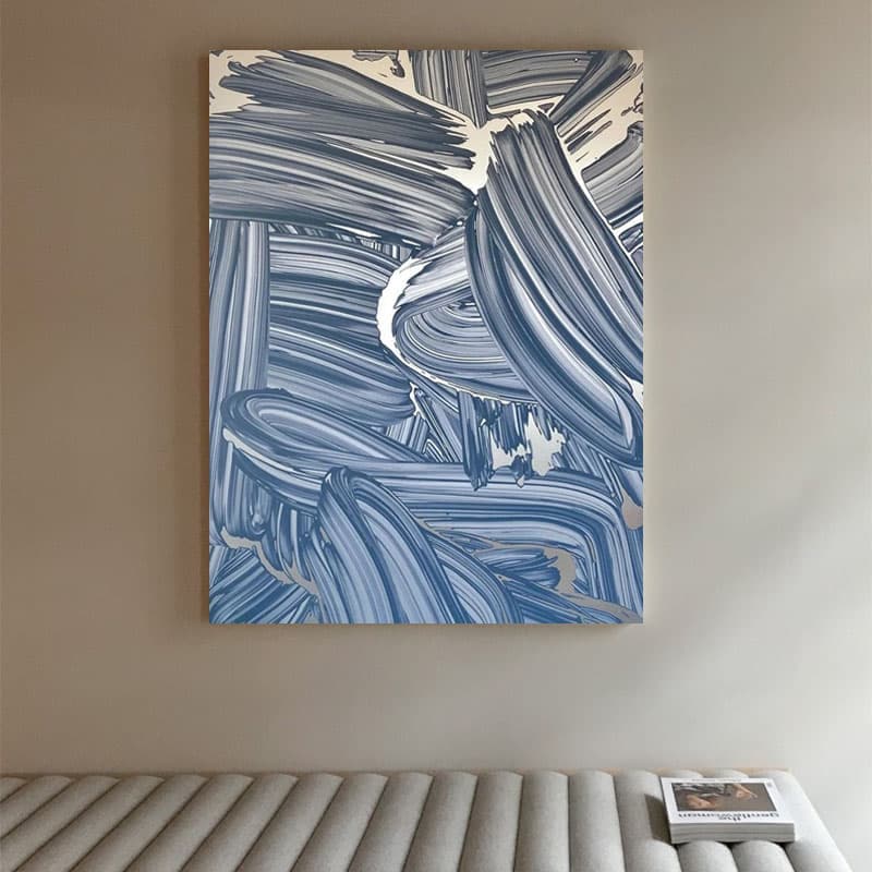 blue abstract painting sell art online