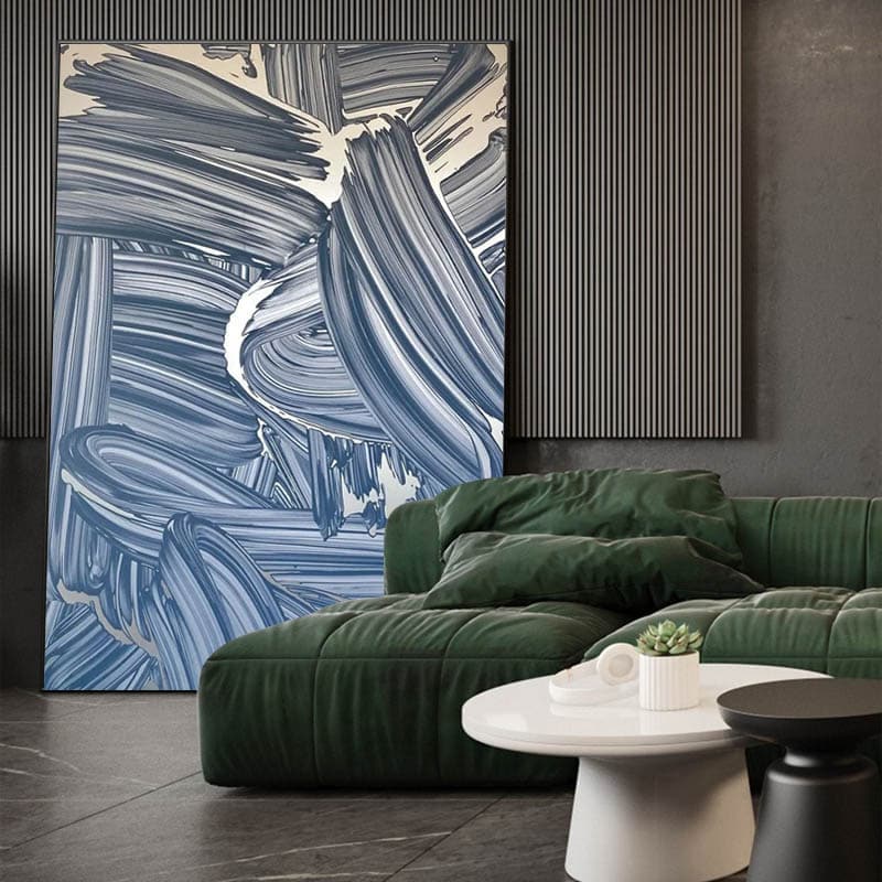 blue abstract painting sell art online