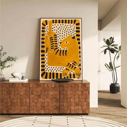 Abstract Tiger Canvas Art