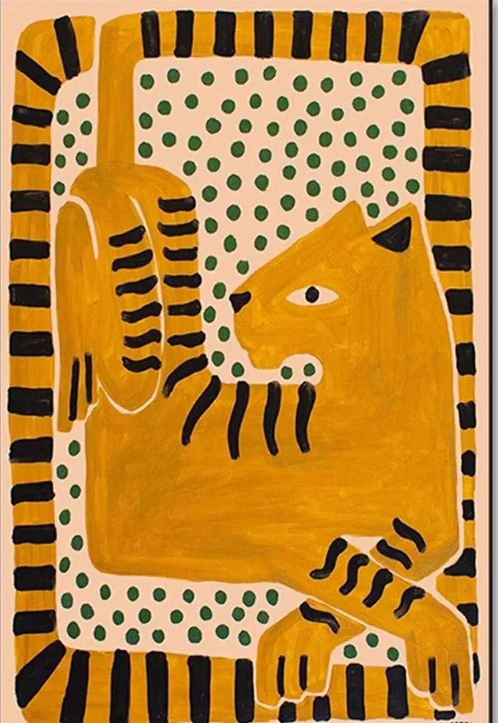 Abstract Tiger Art