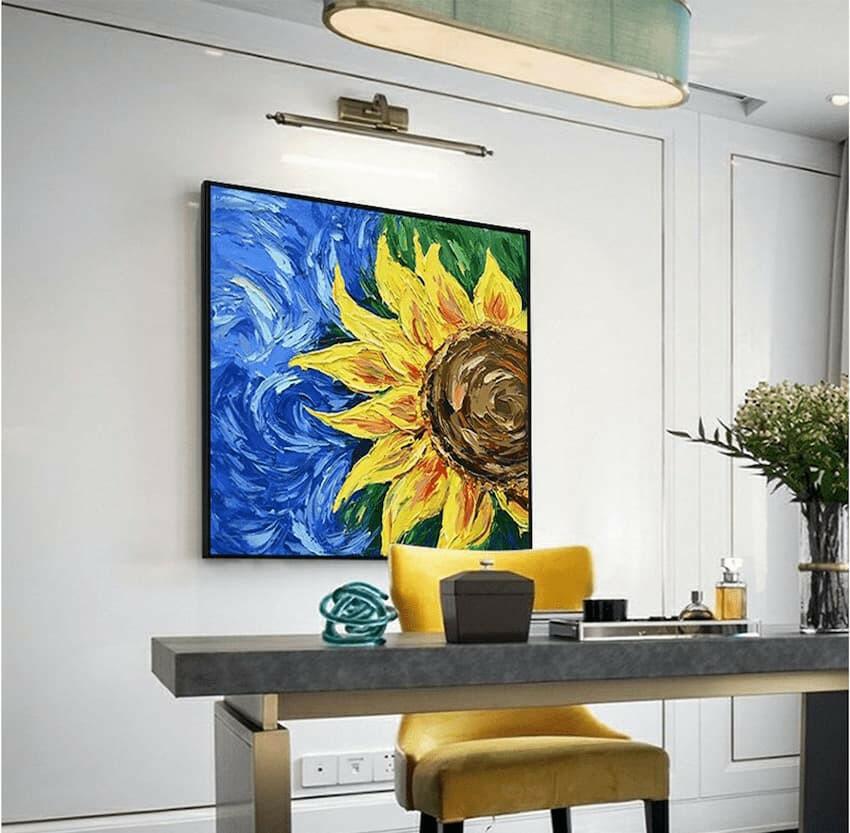 Sunflowers on Canvas - Abstract Art for Home Decor - My Store