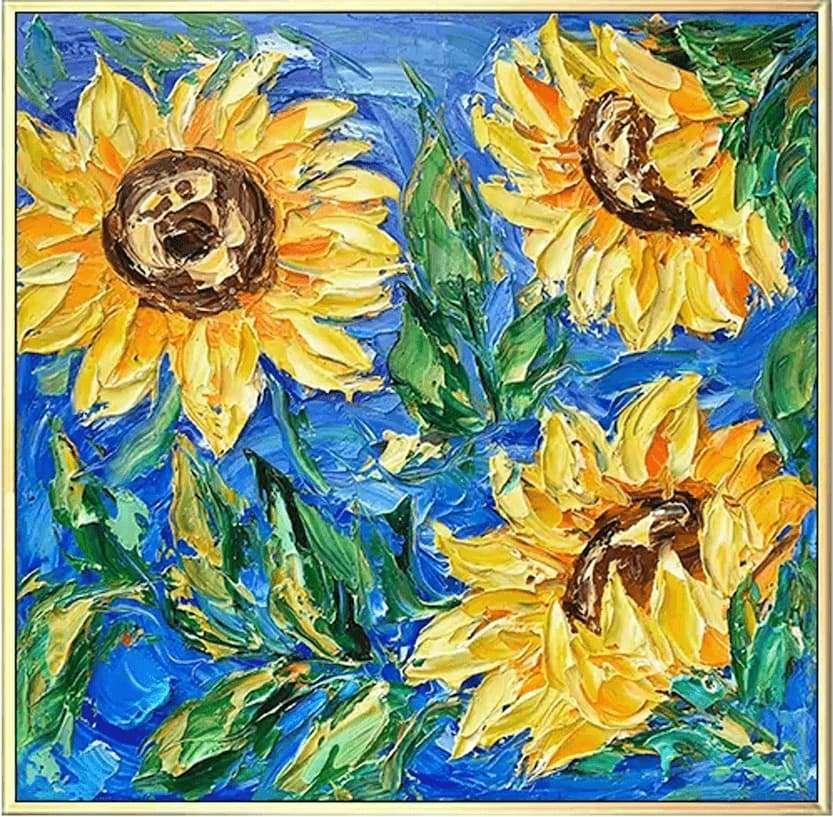 Sunflowers on Canvas - Abstract Art for Home Decor