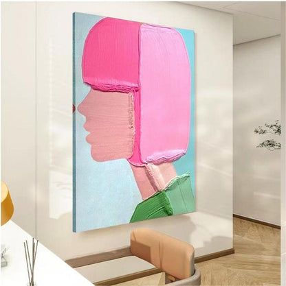 Vibrant pink girl  Young Artist Artists' Works Free shipping