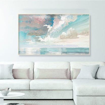 Sky painting on canvas Abstract artist painting - LeYiGallery