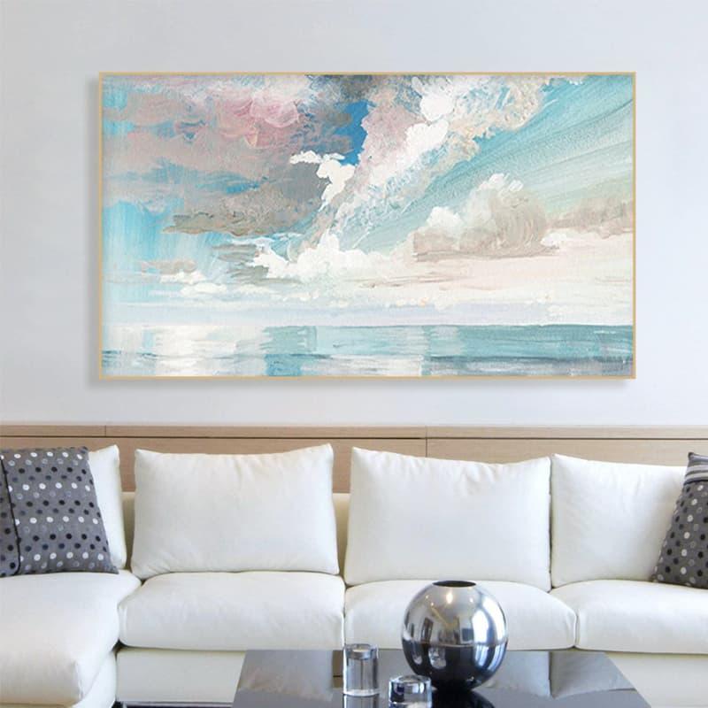 Sky painting on canvas Abstract artist painting - LeYiGallery