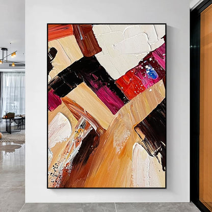 Abstract artist painting colorful squares online