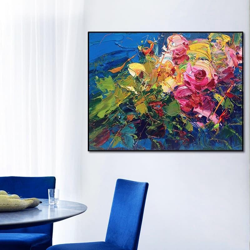 Flower painting, abstract artist painting, online art website - LeYiGallery