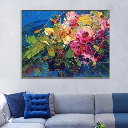 Flower painting, abstract artist painting, online art website - LeYiGallery