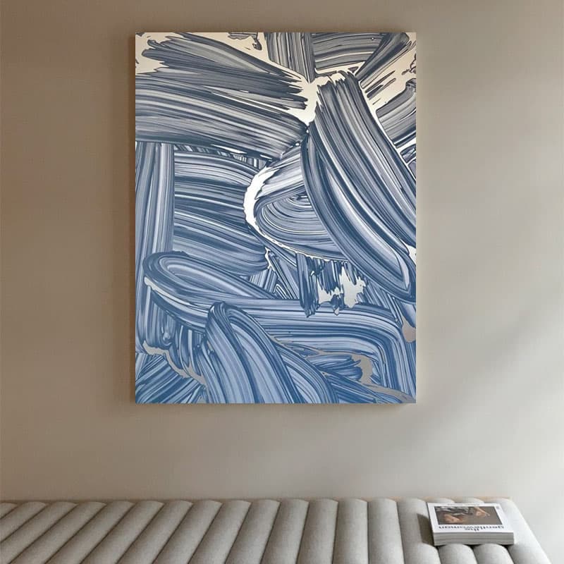 blue abstract painting