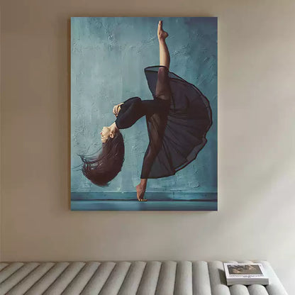 Abstract art girl dancer artist pure hand-painted free shipping