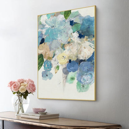 Blooming flowers on canvas Art painting online Fine artwork painting for home - LeYiGallery