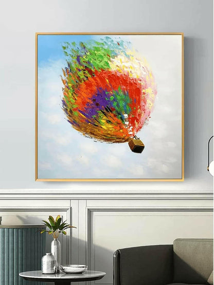 Colorful hot air balloons on canvas,Free shipping - My Store