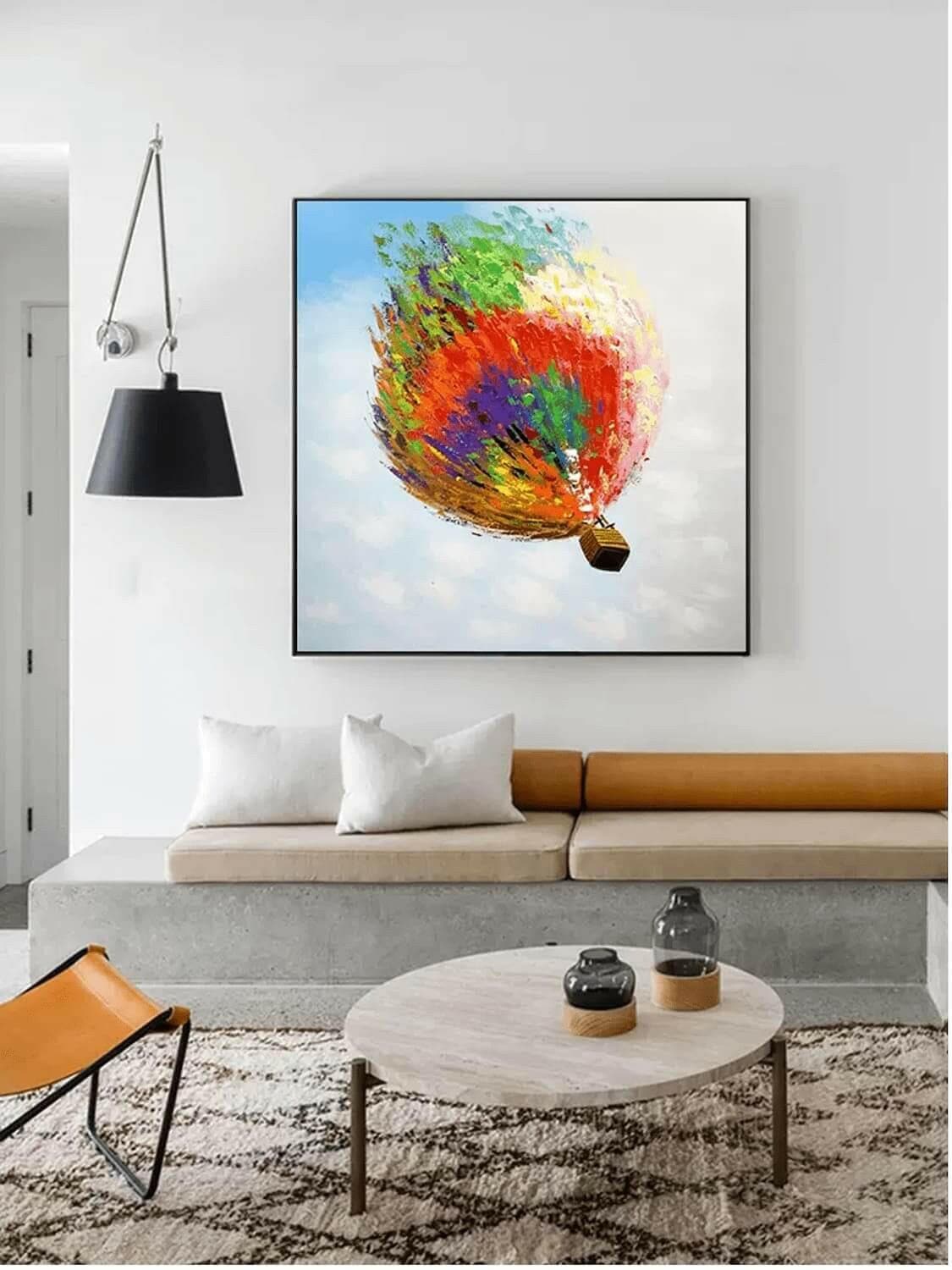 Colorful hot air balloons on canvas,Free shipping - My Store